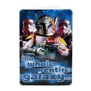 Hallmark 13" Large Star Wars Gift Bag with Birthday Card and Tissue Paper (Darth Vader, Boba Fett, Stormtroopers)