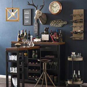 Creative Co-Op Wood & Metal Wall Wine Rack with Arrows