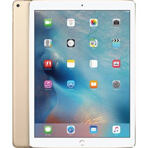 apple ipad pro (128gb, wi-fi, gold) 12.9in tablet (renewed)