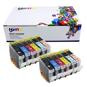 hiink compatible ink cartridge replacements for cli-8 cli8 used in pixma ip6600d ip6700d mp950 mp960 mp970(bk,c, m, y, pc, pm, 12-pack)