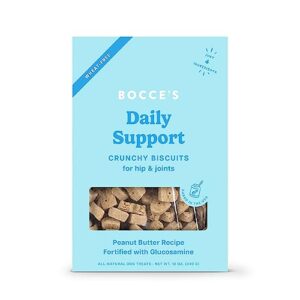 Bocce's Bakery Breath Daily Support Treats for Dogs, Wheat-Free Dog Treats, Made with Real Ingredients, Baked in The USA, Supports Oral Health, All-Natural Apple & Mint Biscuits, 12 oz