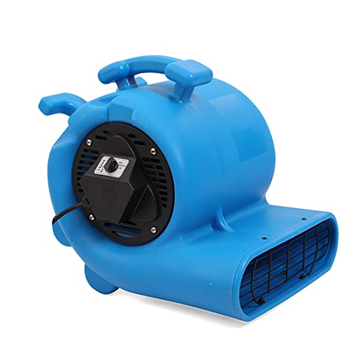 MOUNTO 3-Speed 3/4HP 3000CFM Air Mover Floor Carpet Dryers (Blue)