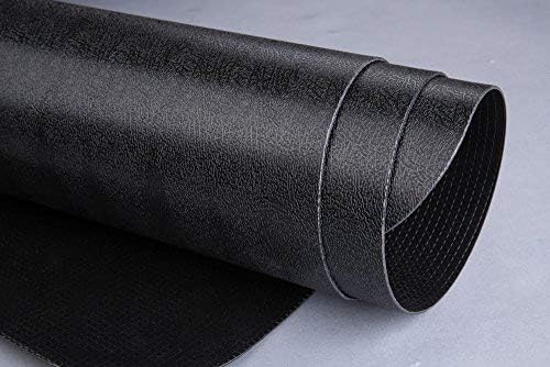 Office Rolling Chair Mat for Hardwood and Tile Floor, Black, Anti-Slip, Non-Curve, Chair Mat Best for Under the Computer Desk , 47 x 35 Rectangular Non-Toxic Plastic Protector, Not for Carpet