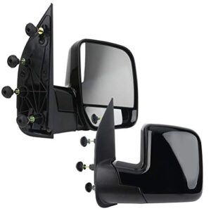 ECCPP Folding Manual Side View Mirrors Left & Right Pair Set for 2002 2003 2004 2005 2006 2007 2008 For Ford E150 E250 E350 E450 E550 Econoline Van (A Pair)