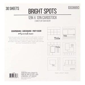 Colorbok Cardstock Paper Pad, 12" x 12", Bright Spots