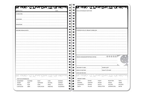 BookFactory Dream Diary/Dream Journal/Log Book- 120 Pages - 6" x 9", Durable Thick Translucent Cover, Wire-O Binding (LOG-126-69CW-A(DreamDiary)-DX)