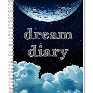 BookFactory Dream Diary/Dream Journal/Log Book- 120 Pages - 6" x 9", Durable Thick Translucent Cover, Wire-O Binding (LOG-126-69CW-A(DreamDiary)-DX)