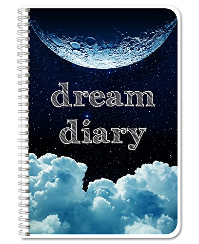 BookFactory Dream Diary/Dream Journal/Log Book- 120 Pages - 6" x 9", Durable Thick Translucent Cover, Wire-O Binding (LOG-126-69CW-A(DreamDiary)-DX)