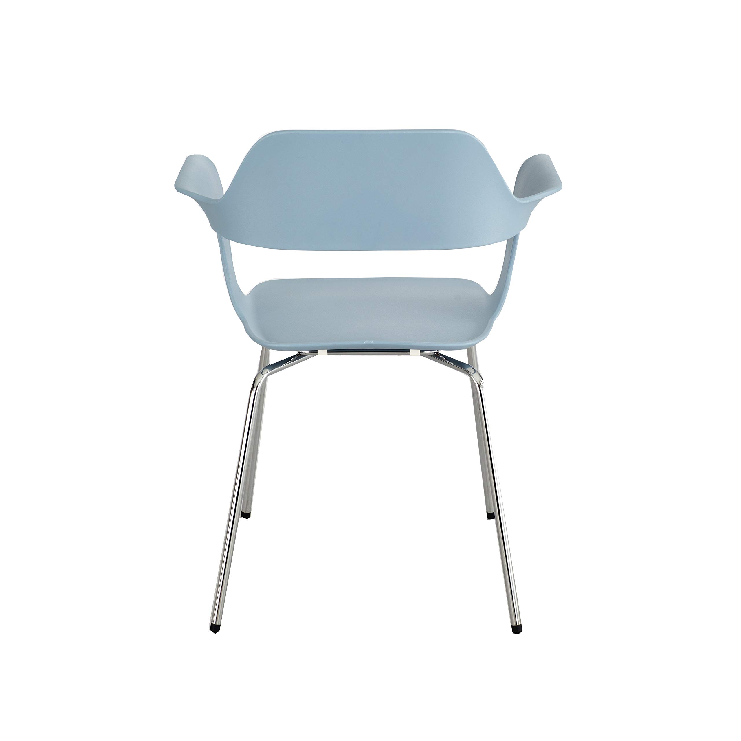 Safco Products Bandi Shell Stack Chair , Blue, Sturdy Steel Frame, Polypropylene Shell, Stacks 8 High (2/carton), 4275BU