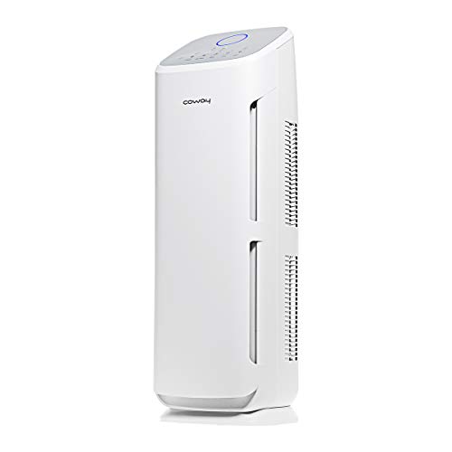 Coway Tower True HEPA air purifier with Air Quality Monitoring, Auto Mode, Timer, Filter Indicator, White (AP-1216L)