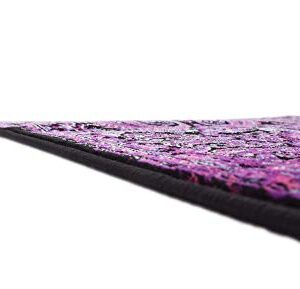 Unique Loom Imperial Collection Paisley, Distressed, Border, Vintage, Modern, Abstract Area Rug, 3 ft x 9 ft 10 in, Lilac/Black