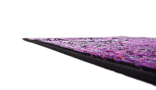 Unique Loom Imperial Collection Paisley, Distressed, Border, Vintage, Modern, Abstract Area Rug, 3 ft x 9 ft 10 in, Lilac/Black