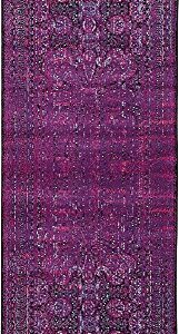 Unique Loom Imperial Collection Paisley, Distressed, Border, Vintage, Modern, Abstract Area Rug, 3 ft x 9 ft 10 in, Lilac/Black