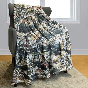 hommomh 60" x 80" blanket comfort warmth soft cozy air conditioning easy care machine wash jackson pollock