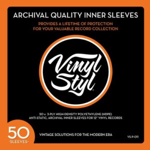 vinyl styl® 12 inch archival inner record sleeves - hdpe - 50 count