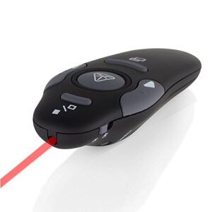 2.4 GHz USB Wireless Presenter Remote Control Laser Pointer Pen Red RF PowerPoint Clicker PPT Controller Presentation for Meeting Teaching Speech