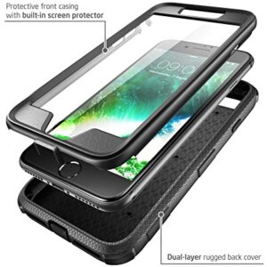 i-Blason Armorbox Case for iPhone SE 2022 (3rd Generation), [Built-in Screen Protector] Full-Body Rugged Holster Case for iPhone SE 2022/ iPhone SE 2020/ iPhone 8/7, Black