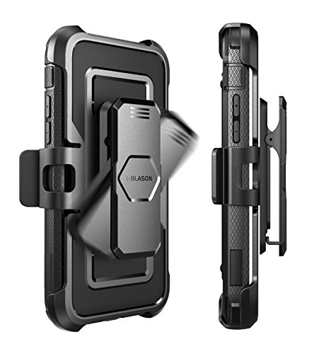 i-Blason Armorbox Case for iPhone SE 2022 (3rd Generation), [Built-in Screen Protector] Full-Body Rugged Holster Case for iPhone SE 2022/ iPhone SE 2020/ iPhone 8/7, Black