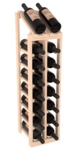 wine racks america instacellar display top wine rack kit - durable and expandable wine storage system, pine unstained - holds 16 bottles