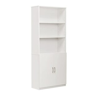 ameriwood home moberly bookcase with doors, white