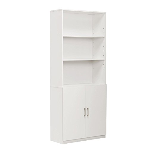 Ameriwood Home Moberly Bookcase with Doors, White