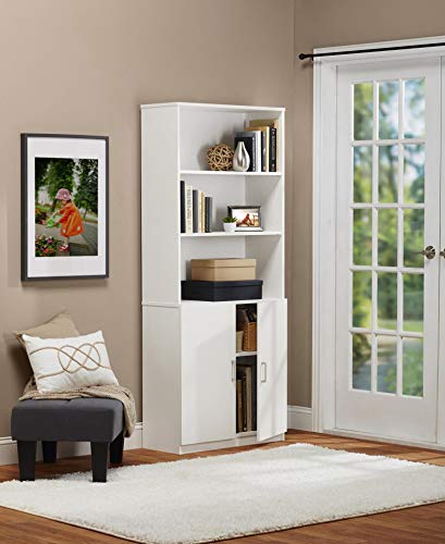 Ameriwood Home Moberly Bookcase with Doors, White