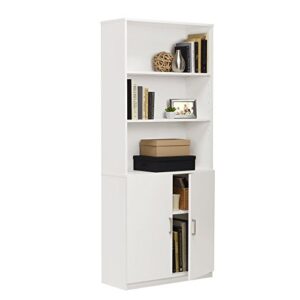 Ameriwood Home Moberly Bookcase with Doors, White