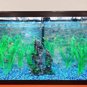 Saim Aquarium Decorations - Mountain View Stone Ornament Artificial Tree Rock Cave Mountain Landscape Fish Tank Decoration