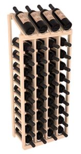 wine racks america® instacellar display top wine rack kit - durable and expandable wine storage system, pine unstained - holds 40 bottles