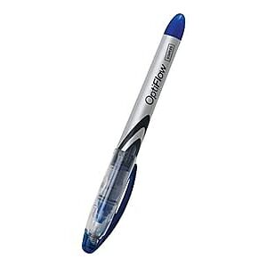 STAPLES 704789 Optiflow Needle-Tip Rollerball Pens Fine Point Blue Dozen (15195)