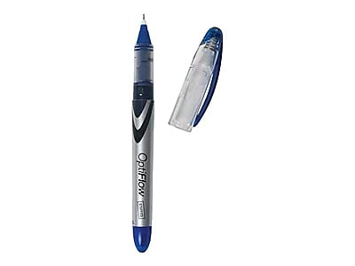 STAPLES 704789 Optiflow Needle-Tip Rollerball Pens Fine Point Blue Dozen (15195)