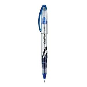 STAPLES 704789 Optiflow Needle-Tip Rollerball Pens Fine Point Blue Dozen (15195)