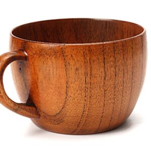 Emoyi Wood Coffee Mug Wooden Mug Tea Cup 100ml,Set of 2