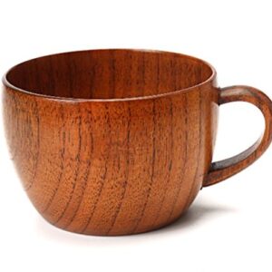 Emoyi Wood Coffee Mug Wooden Mug Tea Cup 100ml,Set of 2