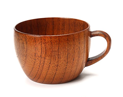 Emoyi Wood Coffee Mug Wooden Mug Tea Cup 100ml,Set of 2