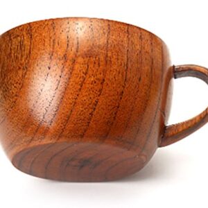 Emoyi Wood Coffee Mug Wooden Mug Tea Cup 100ml,Set of 2