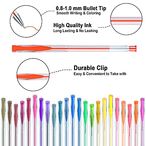 Shuttle Art 240 Pack Gel Pens, 2 Sets of 120 Colors Gel Pens for Adults Coloring Books Drawing Doodling Crafts Scrapbooking Journaling