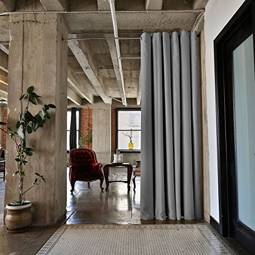 Room/Dividers/Now Tension Rod Room Divider Kit - XX-Large A, 8ft Tall x 10ft - 12ft 6in Wide (Slate Gray)