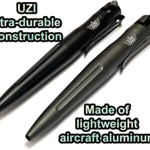 UZI Tactical Bolt Action Pen, Ultra Durable Aircraft Aluminum (UZI-Tacpen15-GM) Ballpoint Writing Tactical Pen Gun Metal