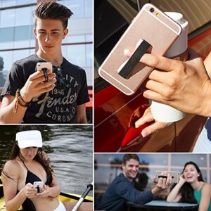 Universal Phone Grip for Most Smartphones, Mini Tablets and Cases, Gold Colored Base with Black Strap, LH-01Gold