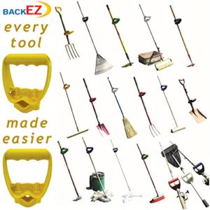 Back-Saving Tool Handle Labor-Saving Ergonomic Shovel or Rake Handle Attachment Yellow