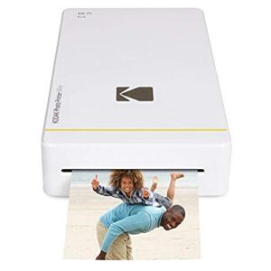kodak mini portable mobile instant photo printer - wi-fi & nfc compatible - wirelessly prints 2.1 x 3.4" images, advanced dyesub printing technology (white) compatible with android & ios