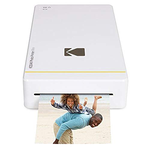 Kodak Mini Portable Mobile Instant Photo Printer - Wi-Fi & NFC Compatible - Wirelessly Prints 2.1 x 3.4" Images, Advanced DyeSub Printing Technology (White) Compatible with Android & iOS