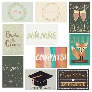 48-Pack Assorted Cards with Envelopes for All Occasions, Box Set of Greeting Cards for Birthdays, Congratulations, Weddings, Thank You, Thinking of You Notes, 48 Designs (4x6 In)