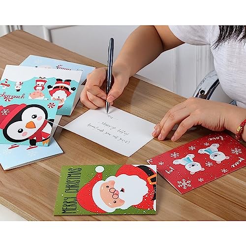 Juvale 48 Pack Christmas Greeting Cards with Envelopes, 6 Holiday Designs (4x6 Inches)