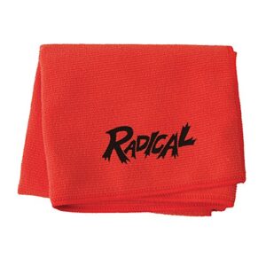 radical microfiber towel, red, 6 oz