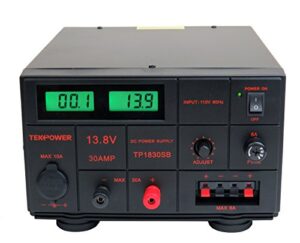 tekpower tp1830sb dc adjustable dc power supply 1.5-15v 30a with digital display, linear output, lab grade high stable and low ripple voltage reglator