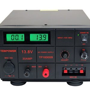 TekPower TP1830SB DC Adjustable DC Power Supply 1.5-15V 30A with Digital Display, Linear Output, Lab Grade High Stable and Low Ripple Voltage Reglator