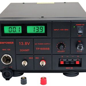 TekPower TP1830SB DC Adjustable DC Power Supply 1.5-15V 30A with Digital Display, Linear Output, Lab Grade High Stable and Low Ripple Voltage Reglator