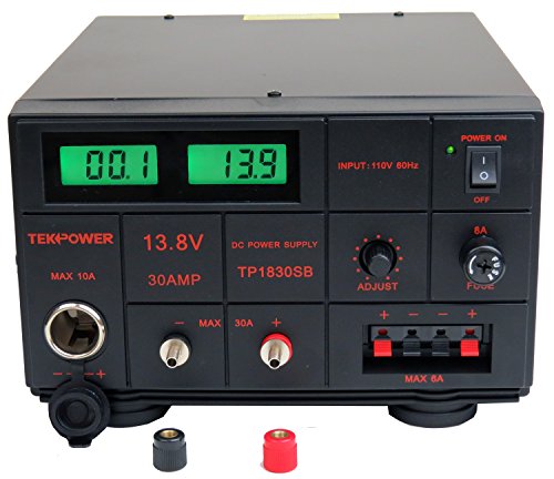 TekPower TP1830SB DC Adjustable DC Power Supply 1.5-15V 30A with Digital Display, Linear Output, Lab Grade High Stable and Low Ripple Voltage Reglator